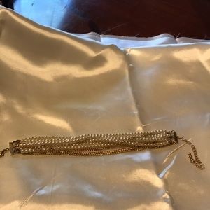 Gold and pearl bracelet